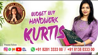 Budget Buy Handwork Kurtis #elentra #elentradesigns #handworkkurti #viralvideo #budgetdresses