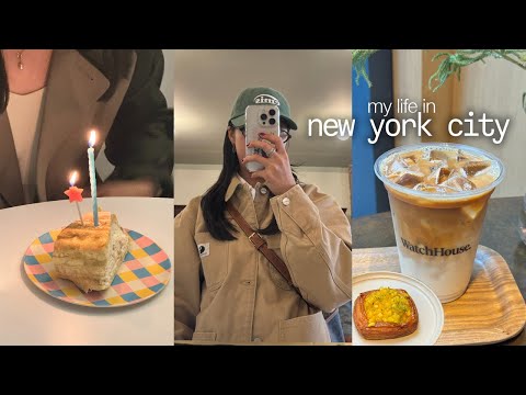 nyc vlog | friends visiting, autumn, working in cafes, shopping, matcha, fishwife popup, sip&guzzle