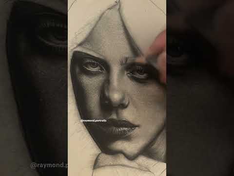 DRAWING BILLIE 💙 (tiktok:raymond.portraits) #artistdrawing #art #shortsvideo #artist #billieeilish