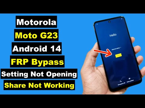 Motorola Moto G23 FRP Bypass Android 14 Without PC 2025 | Setting Not Opening | Share Not Working