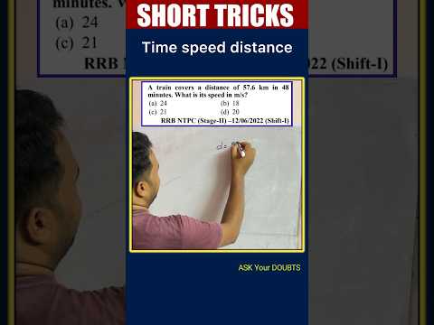 Shortcut tricks #130 Time Speed Distance #rrbalp #rrbalp2024 #mathtricks #viral #trending #shorts