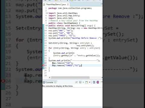 Java HashMap remove() method removes the mapping from the hashmap #shorts #java #javatcoding