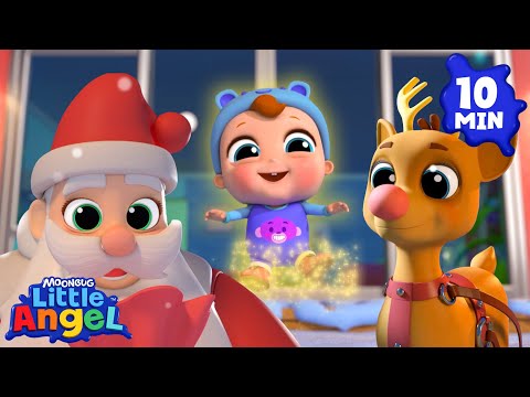 Jingle Bells Santa! 🔔 | Little Angel | Nursery Rhymes