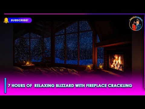 Enjoy 7 Hours Of Winter Blizzard, Fire Crackling Sounds, Strong Winds For Relaxation At Dusk 2024