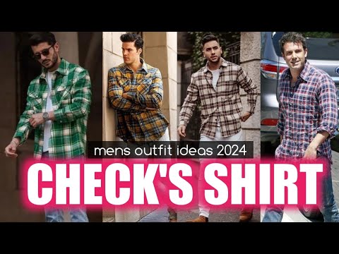 14 CHECK'S SHIRT Outfit Ideas Mens 🔥 2024 mens fashion