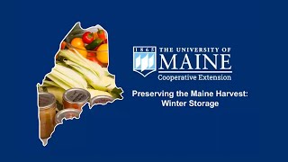 Preserving the Maine Harvest: Winter Storage