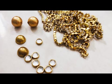 HOW TO MAKE PARTY WEAR EARRINGS AT HOME//DIY//HANDMADE JEWELLERY//HOORIYA STYLE