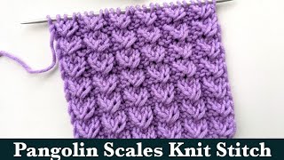 Pangolin Scales Knit Stitch Pattern