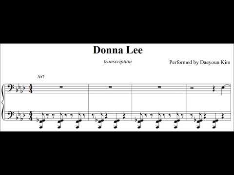 [Jazz Standard] Donna Lee for solo piano