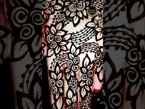 Day 91✨New floral mehndi design #mehndi #henna #floralmehndi #karwachauth #2024 #shorts