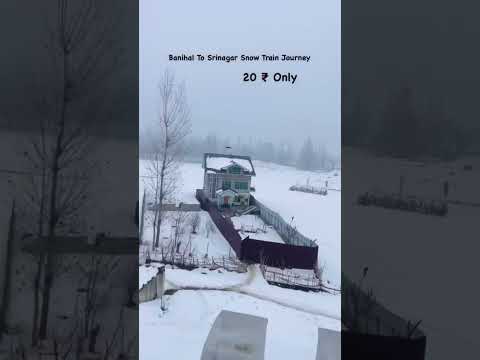 Train travel in kashmir during snowfall #traintravel #kashmirinwinters