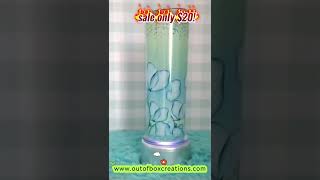 Holographic glitter tumbler