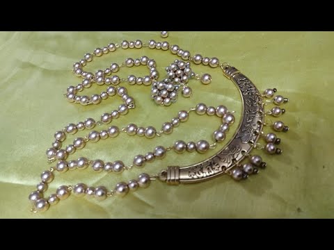 How To Make Daily Wear Long Chain with earings  / simple and easy