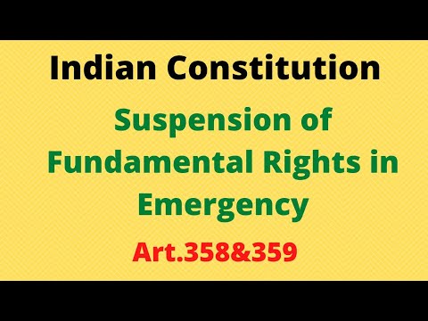 #constitutionofindia Suspension of fundamental rights/ During emergency/ Art.358&359/Art 19