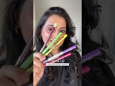 Coloured eyeliners #eyeliner #colouredliner #eyelinertutorial