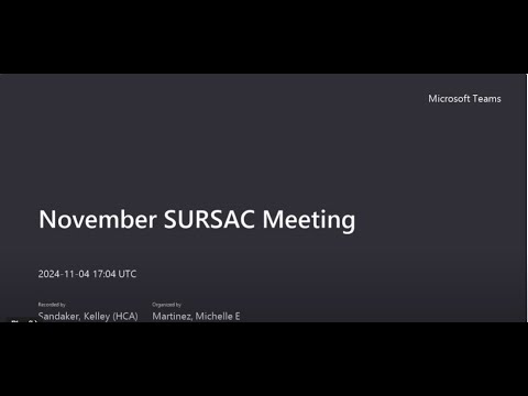 WA State Substance Use Recovery Services Advisory Committee (SURSAC) Nov 4 2024