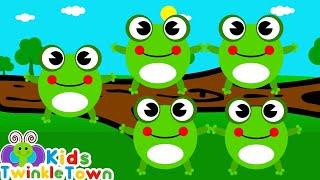 Five Little Speckled Frogs | Morning Cartoons For Kindergarten | Learning Rhymes For Babies | Kids