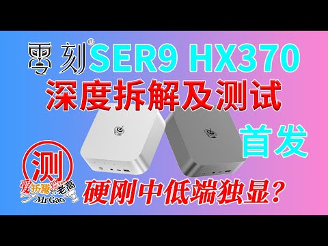 [首发]硬刚中低端独显？零刻SER9 AMD 锐龙 AI9 HX370来啦！双M2 DP USB4支持4K144HZ HDMi 4K120Hz AI PC游戏办公设计内置双扬声器智能降噪MIC阵列