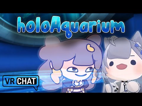 Restarted my stream lol【VRChat】Visiting holoAquarium!!!! Can I see feesh? 🔍 【with Zenya 】