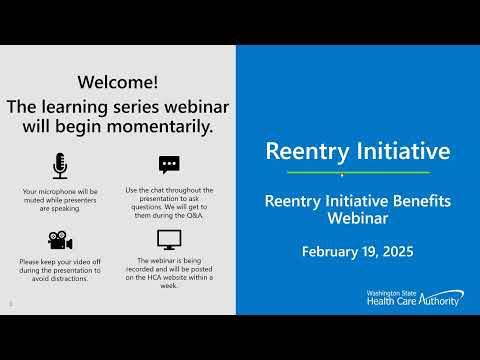 Reentry Initiative learning series: Benefits webinar (part 2)