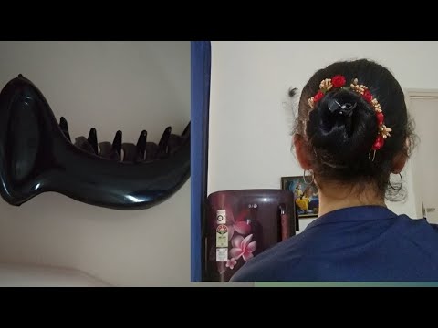 Quick Banana Clutched Bun Hairstyle/Simple Hairstyle 👩