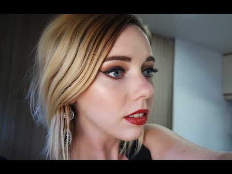 Day Glam|Red Lips|Wing Eyeliner Makep Look