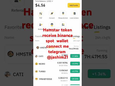 Hamstar token receive binance spot  wallet sell payment bKash / nagud /rocket