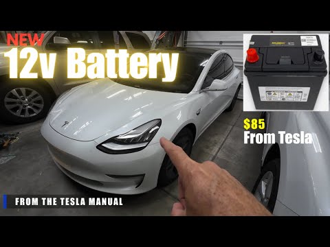 How to Replace Tesla Model 3 12v Battery (Tesla Manual Instructions) DIY