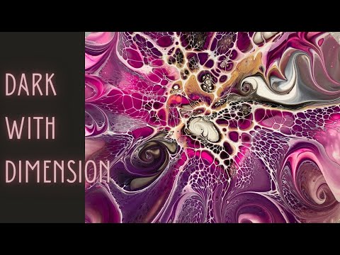 #176 Dark & Sultry II VIVID Bloom | Acrylic Pour Painting | Abstract Fluid Painting