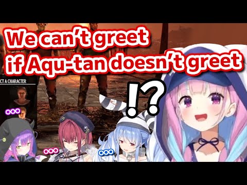 Everyone can't wait for Aqua's greeting 【Hololive】