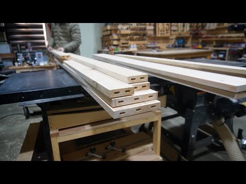 Large King Size Bed from Hinoki Slabs / woodworking