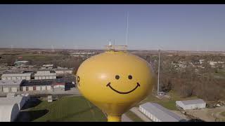 Smiling Water Tower in Adair, Iowa DJI 0079