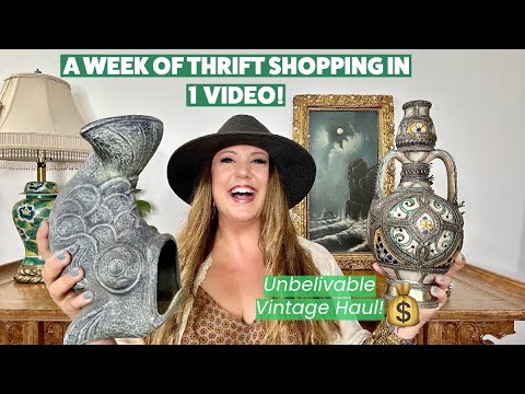 IT WAS A GOOD WEEK THRIFTING! Let's Go Shop GOODWILL Garage Sale Estate Sale & Barn Sale For Vintage