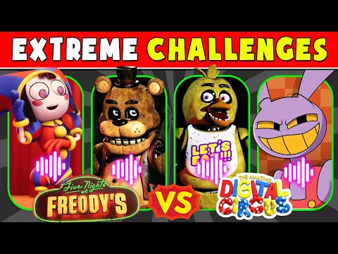 🎪THE AMAZING DIGITAL CIRCUS vs FNAF 🐻 35 EXTREME CHALLENGES | Only 2% achieve all of them!