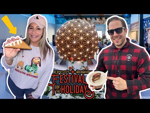 Epcot's Festival of the Holidays 2024 Opening Day! NEW Food, Gingerbread Display, Merch & More!