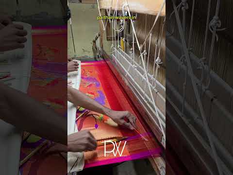 Fancy Pallu Desing of Yeola Paithani Saree #fashion #paithani #traditional #machine #handloomfactory