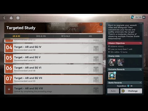 【GFL2】Targeted Study ► Target - Assault Rifle and Shotgun VII ★ Full Clear ║#496║