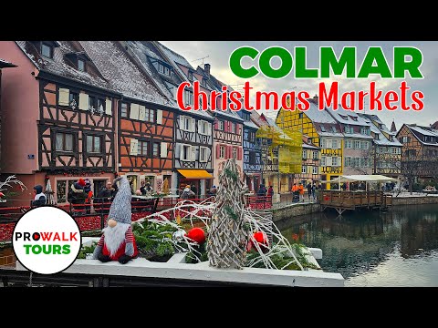 Colmar, France Christmas Market Walking Tour - 4K60fps with Captions - Prowalk Tours