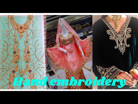 Dabka hand work| embroidery work#sequins work#bridel work