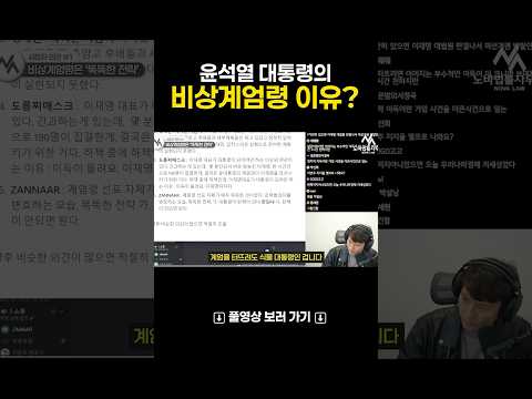 비상계엄령 옹호자가 말하는 윤석열 대통령의 비상계엄령 이유