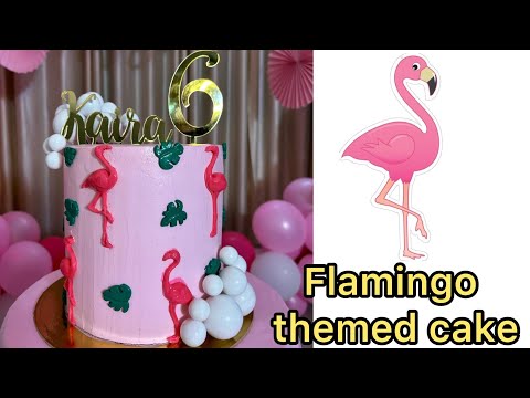 How to make flamingo themed cake | flamingo themed cake | easy flamingo cake tutorial | step by step