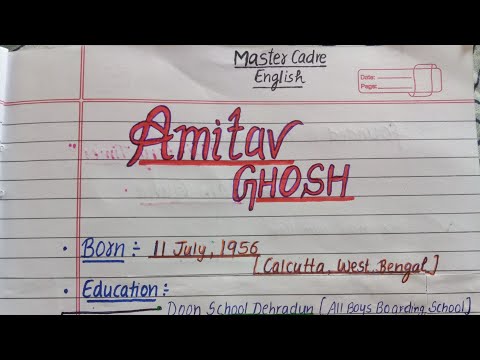 Part-1 Amitav Ghosh | Biography and Works | Master Cadre English #ugcnet #tgt #pgt #mastercadre