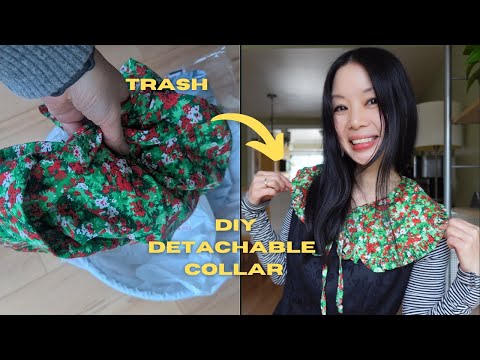 How to Sew a Detachable Collar | Holiday Edition #upcyclling