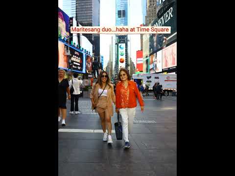 Maritesang duo...at Time Square NY. 👯‍♀️🗽 #timessquare #newyork #travel #vacation