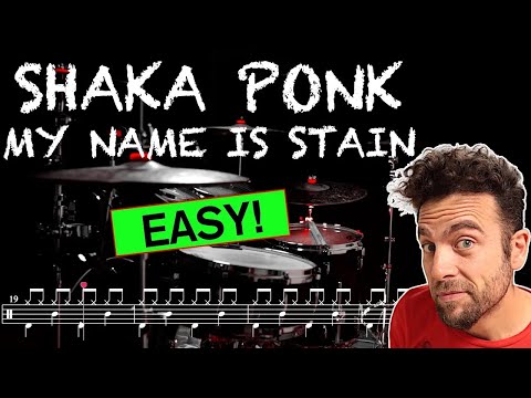 Shaka Ponk - My Name Is Stain - Drum cover (with scrolling drum score)