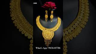 24 carat Gold Plated Jewellery New Collection Advance Booking #9676447786 #gold #jewellery#necklace