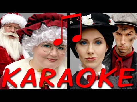 MRS CLAUS vs MARY POPPINS Karaoke (Princess Rap Battle) Instrumental Sing-along *explicit*