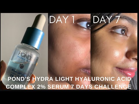 Pond’s Hydra Light Hyaluronic Acid Complex 2% Serum Honest Review ( 7 Days live Challenge)