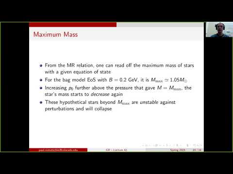 GR lecture 42: Compact Stars