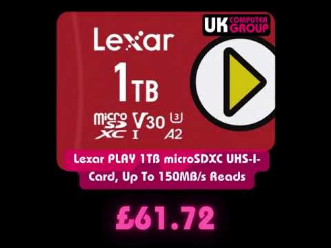 Lexar PLAY 1TB microSDXC UHS-I-Card, Up To 150MB/s Reads £61.72 👇🔥🔥